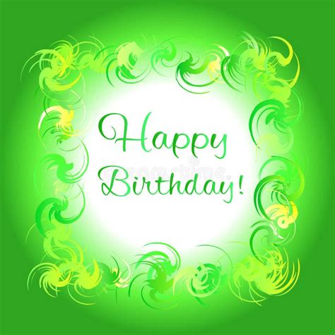 Happy Birthday Green Background