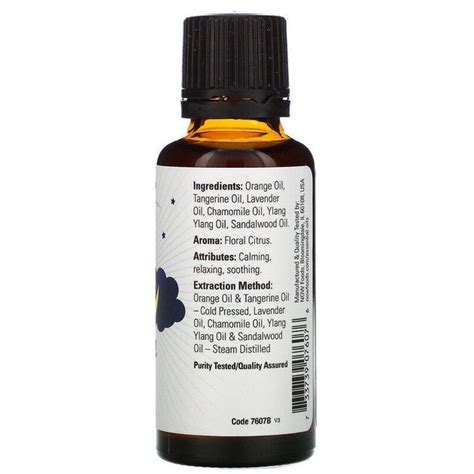Эфирное масло для сна NOW Foods Essential Oils "Peaceful Sleep" (30 мл ...