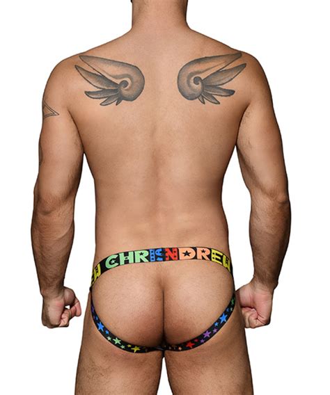 Andrew Christian Almost Naked Pride Cotton Jock Black Andrew