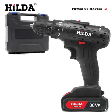 Hilda Dual Speed Bor Listrik Murah Promo Bor Baterai Mesin Tanpa Kabel