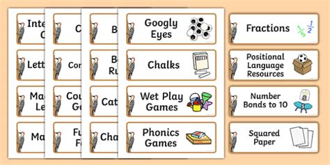 Free Woodpecker Themed Editable Additional Resource Labels
