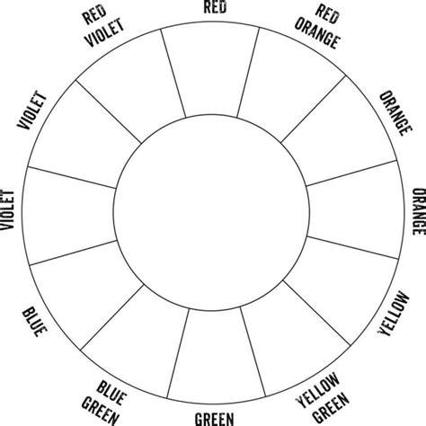 Blank Colour Wheel Template With Best S Color In 2019 Art With Regard