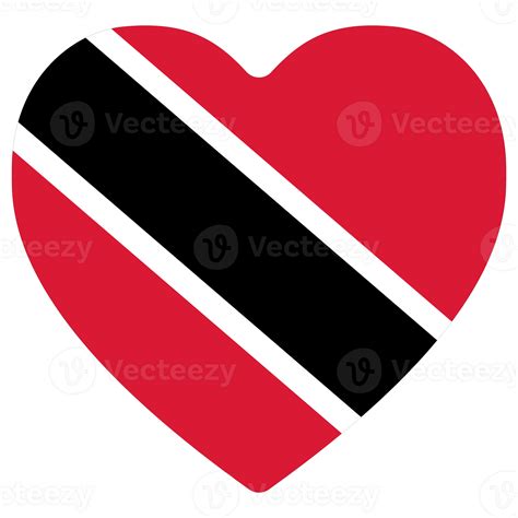 Trinidad And Tobago Flag In Heart Shape Flag Of Trinidad And Tobago Heart Shape 27794742 Png