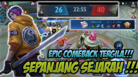 EPIC COMEBACK TERGILA LING SEPANJANG SEJARAH Mobile Legend YouTube