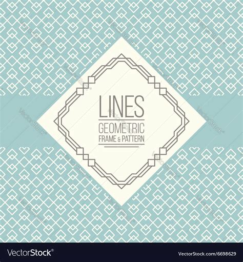 Set of line pattern and linear frame Royalty Free Vector