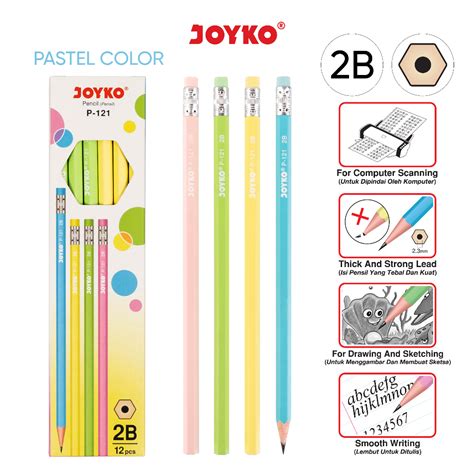 Jual Pencil Pensil Joyko P 121 2B 1 Box 12 Pcs Shopee Indonesia