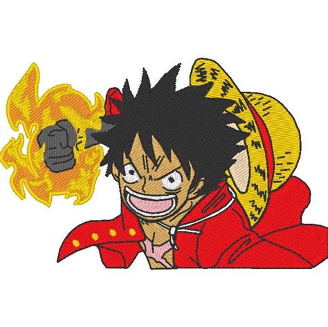 Anime Dise O De Bordado Luffy One Piece Dise O De Bordado Etsy Espa A