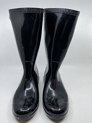 UGG Australia Shaye 1012350 Tall Black Rubber Rain Boots Waterproof