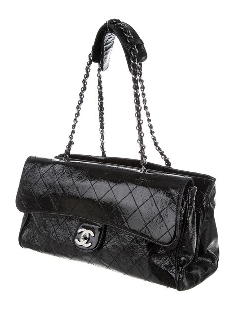 Chanel Patent Leather Ritz Flap Bag Handbags Cha161666 The Realreal