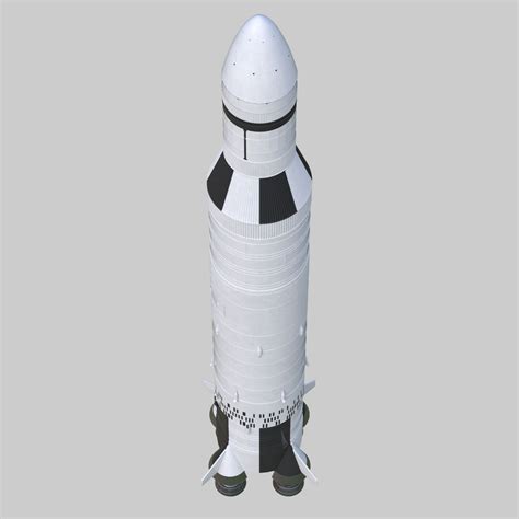 Apollo XIII rocket 3D Model $19 - .ma .obj .unknown - Free3D