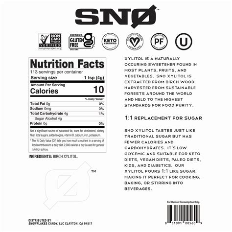 Birch Xylitol Granules | Snowflakes Candy