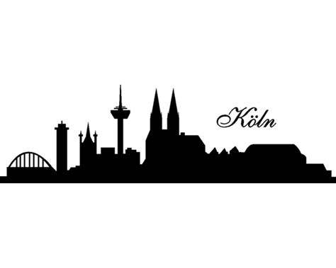 Wandtattoo Stadt Köln Wandsticker skyline4u