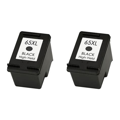 Compatible 2 Pack Hp 65xl N9k04an Black High Yield Ink Cartridge