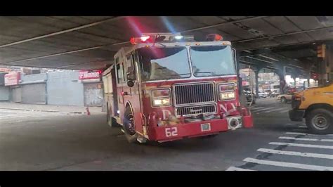 FDNY Engine 62 Responding On East 233rd Street With A Spare In