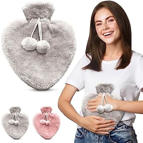 Amazon Happy Heaters Hot Water Bottle With Fluffy Cover Ideal For Period Relief Back