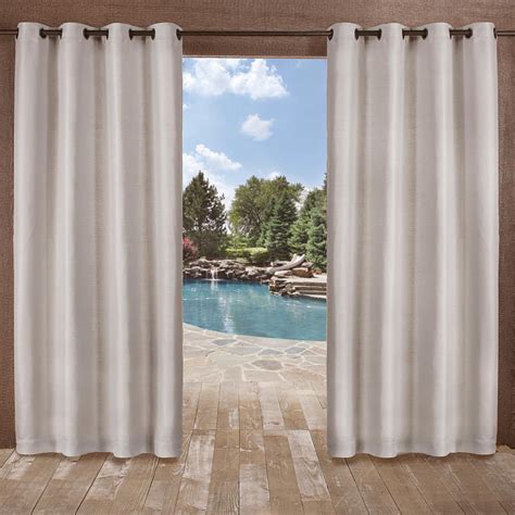 Delano 54 In W X 96 In L Indoor Outdoor Grommet Top Curtain Panel In