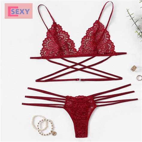 SYWomens Piece Lace Hollow Perspective Bikini Swimsuit Beach Swimwear Set Sexy Underwear