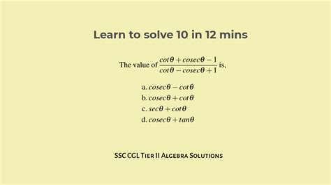 Trigonometry Solutions For SSC CGL Tier II Set 7 Suresolv