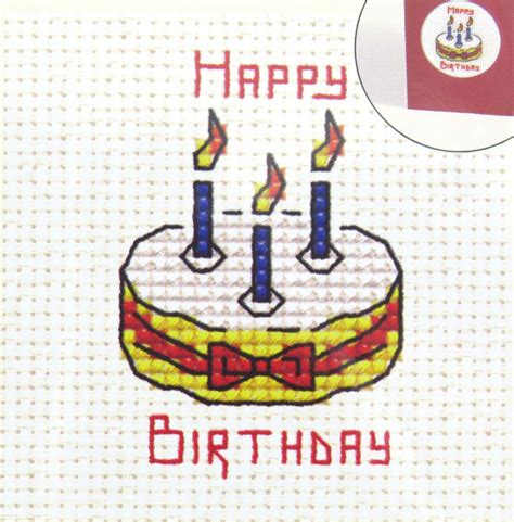 Mouseloft Cross Stitch Kit Happy Birthday Cake Special Occasions Stitchlets