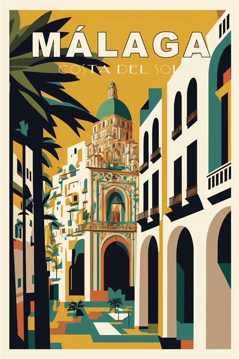 Wall Art Print MALAGA Vintage Travel Poster Europosters