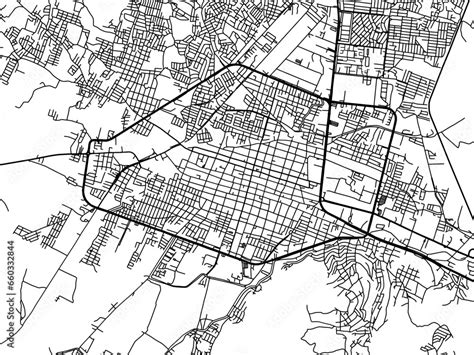 Vector Road Map Of The City Of Iguala De La Independencia In Mexico