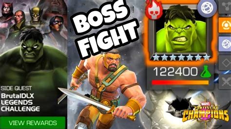 Brutaldlx Legends Challenge • Hulk Boss Fight One Shot Hercules • Mcoc • Marvel Contest Of