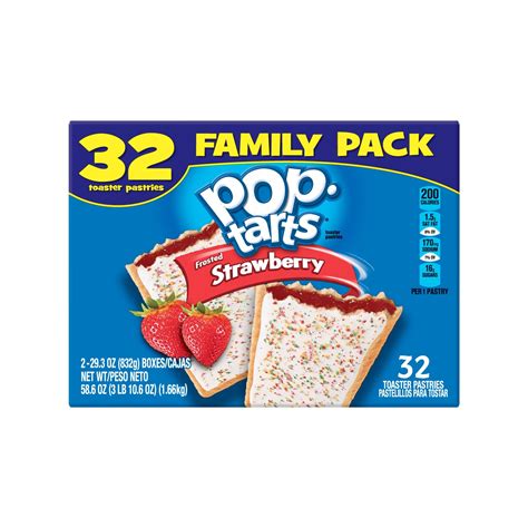 Pop Tarts Frosted Strawberry Breakfast Toaster Pastries 586 Oz 32