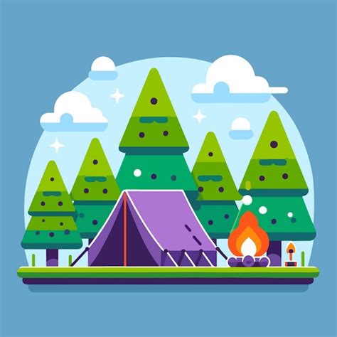 Premium Vector Camping Icons Vector