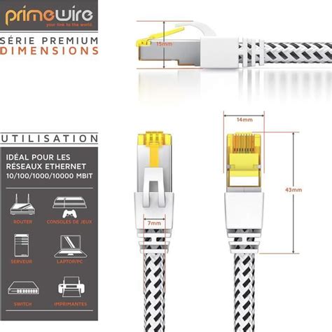 Csl C Ble Ethernet M C Ble Cat Rj Haute Vitesse Gbps Mhz