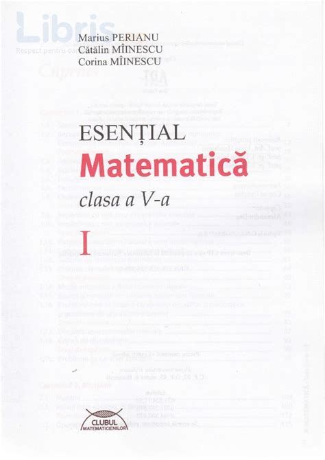 Pdf Esential Matematica Clasa Partea Icdn Libris Ro