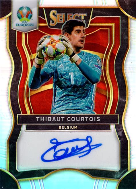 Thibaut Courtois Belgio Panini Select Uefa Silver Prizm Pop