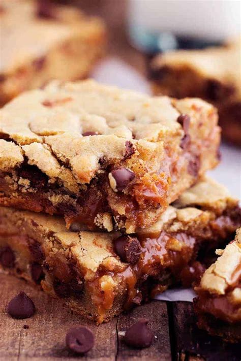 Peanut Butter Caramel Chocolate Chip Cookie Bars The Recipe Critic