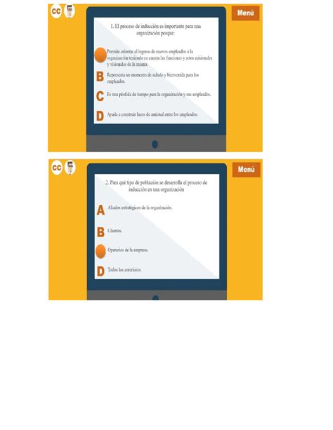 Prueba interactiva Aplicando el proceso de inducción Administración