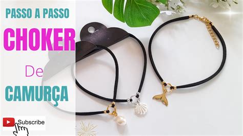 COMO FAZER CHOKER DE CAMURÇA AULA DE GARGANTILHA Como Fazer