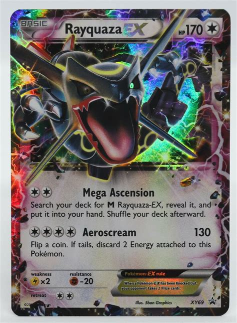 Mavin RAYQUAZA EX XY69 Ultra Rare Holo Black Star Promo Pokemon LP