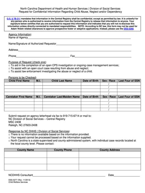 5277 Dhhs Nc Form Fill Online Printable Fillable Blank PdfFiller