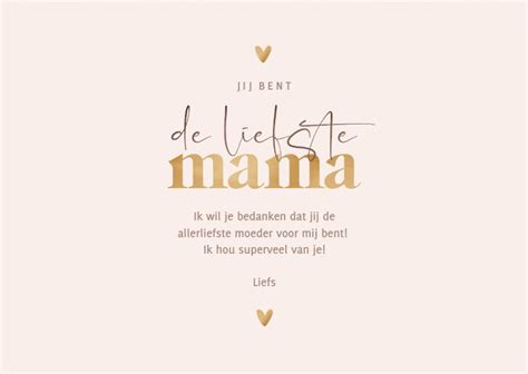 Moederdagkaart Liefste Mama Zachtroze Met Kaartje2go