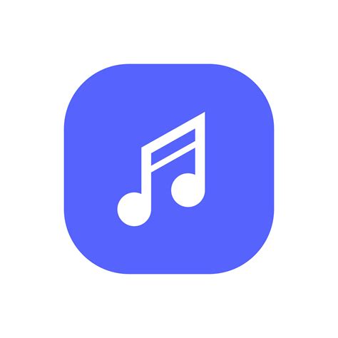 Music Player App Musical Note Icon Vector Isolated On Square