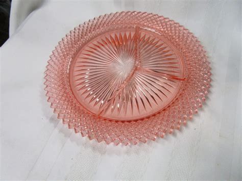 Vintage Anchor Hocking Miss America Pink Depression Glass Three Part D