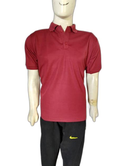 Plain Men Cotton Maroon Polo T Shirt At Rs Piece In Nagpur Id