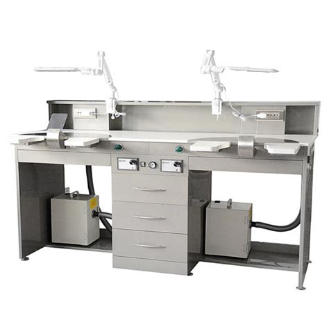 Stainless Steel Cabinet Dental Workstation For Two Person Dental Lab