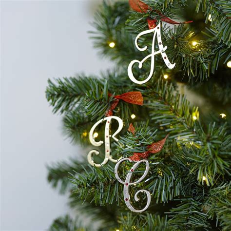 A Z Initial Name Letter Monogram Personalized Christmas Tree Ornament