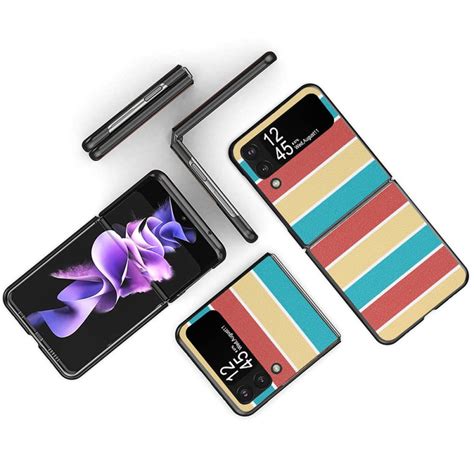 Coque Samsung Galaxy Z Flip 4 Simili Cuir Lignes Ma Coque