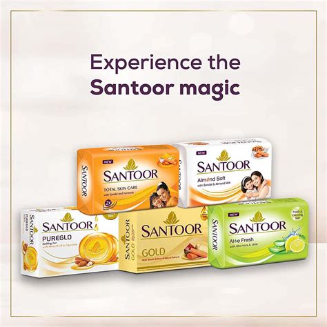 Buy Santoor Sandal And Almond Milk Soap Pack Of Soaps Gm Each