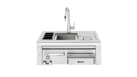 Lynx 30 Inch Built In Bar Cocktail Station With Sink And Ice Bin Cooler