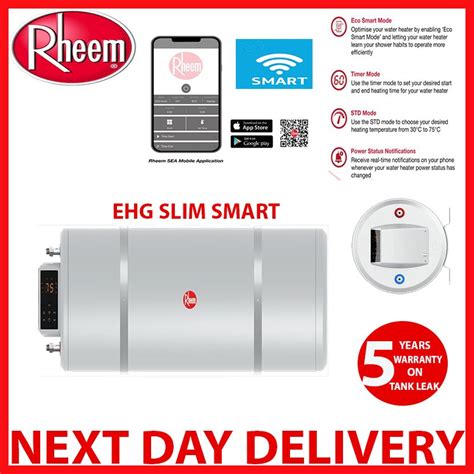 Rheem Ehg Slim Smart Wifi Classic Electric Storage Water Heater Local