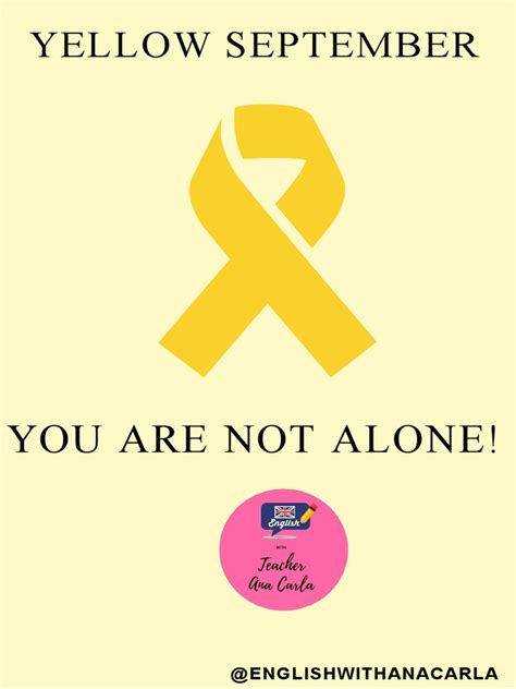 Yellow September You Are Not Alone Pdf Mental Health Mental