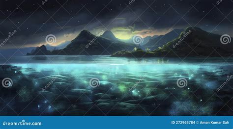 Beautiful And Imaginative Digital Art Piece Depicting A Fantasy Night