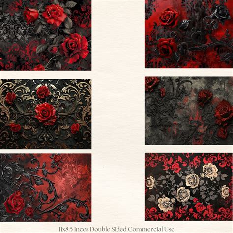 Junk Journal Printable Gothic Rose Junk Journal Junk Journal Digi