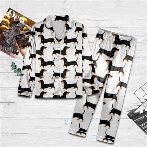 Dachshund Pajamas Set Dachshund Pyjamas Set Dachshund Fan Gift Long